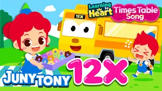 12 Times Table Song | Multiply By 12 | School Songs | Multiplication Songs for Kids | JunyTony