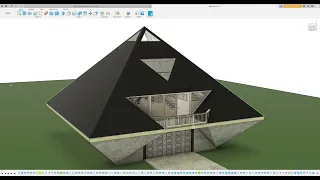 Pyramid house. Something a little different. A house I designed using Fusion 360 Autodesk.