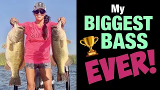 STACY'S BIGGEST BASS EVER (NEW PB)!   🏆 – My Best Day Largemouth Bass Fishing on the CA Delta! 🎣🐟