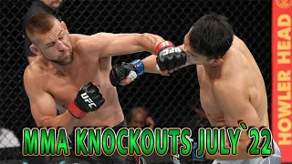 MMA knockouts July 2022