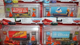 Mattel Disney Cars Accessory 2-Packs McQueen Storm Ryan Laney Herb Curbler Cal Bobby Piston Cup