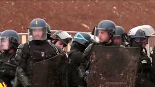 French police clash with reservoir protesters