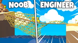 Spanning HUGE GAPS the engineering way... Poly Bridge 2!