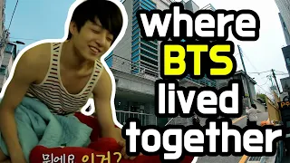 Walking from BTS' first to fourth dormitory. Walking around BTS' house.  #btstour 2