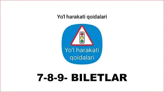 IMTIHON SAVOLLARI 7 8 9 biletlar