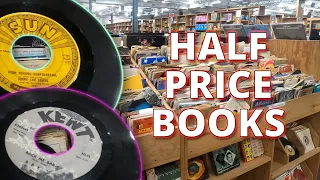 Digging through vinyl records at Half Price Books!