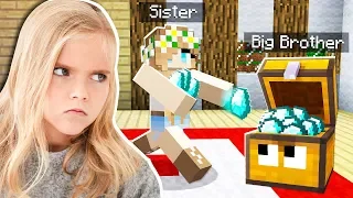 5 Ways to STEAL my SISTER'S DIAMONDS in Minecraft!