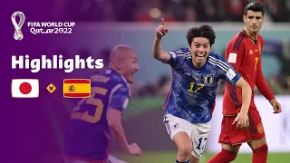 JAPAN vs SPAIN (2-1) Highlights | Matchday 3 - Group E - Match 43 | FIFA World Cup Qatar 2022