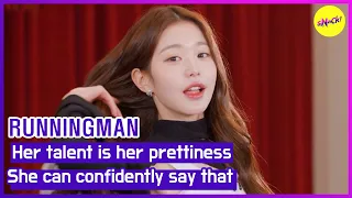 [HOT CLIPS][RUNNINGMAN] Her talent is her prettiness. She can confidently say that.(ENGSUB)
