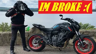 2021 Yamaha MT07 MODs | HOW MUCH DOES IT COST??? | Im out of money folks.....