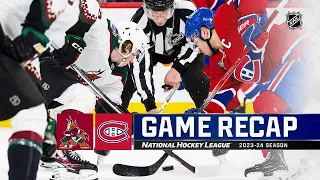 Arizona Coyotes vs Montreal Canadiens | February 27, 2024 | Game Highlights | NHL Regular Season