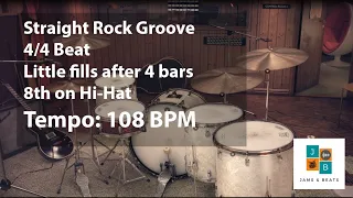 Straight 4/4 Rock Groove 108 BPM