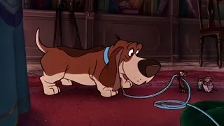The Great Mouse Detective: Basil Stomped on by Toby the Dog