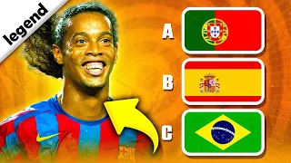 GUESS THE COUNTRY OF THE FOOTBALL PLAYER - LEGEND EDITION | FOOTBALL QUIZ 2024