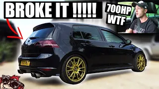 🐒 THIS 700HP VW GOLF R WAS BRUTAL! BROKE IT