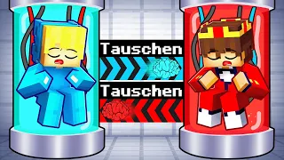 Ich TAUSCHE GEHIRN mit MEINEN FREUNDEN in Minecraft!