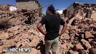 Moroccan man returns to find his childhood home was flattened by earthquake