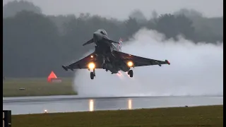 RAF Typhoon display in monsoon conditions!!  RIAT 23  Royal International air tattoo 2023