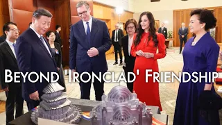 Xi gifts President Vucic sculptures made of steel produced by the HBIS Smederevo steel plant