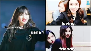 The difference when Sana sits on Mina's knee compared to Chaeyoung #michaeng #twicesana