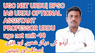 UGC NET PAPER_2 URDU UNIT-10|IAS URDU OPTIONAL |BPSC URDU|ASSISTANT PROFESSOR URDU IMPORTANT TOPIC