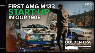 IT RUNS?!!! - We Install The Drivetrain and Wire Up Our 190E︱Golden Era Ep.6