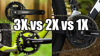 3x vs 2x vs 1x Crankset | Which Is Best? | Shimano MTB 3x vs 2x vs 1x Drivetrain | Cycle Rider Roy
