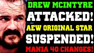 WWE New! Who Attacked Drew McIntyre After WWE RAW Sammy Guevara SUSPENDED! WrestleMania 40 Changes