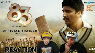 83 | Official Trailer REACTION | Ranveer Singh | Kabir Khan