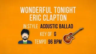 Wonderful Tonight - Eric Clapton - Karaoke Backing Track