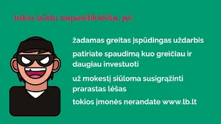 LB paskaitos. Investavimo pradžiamokslis