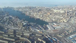 Владивосток. Пролет над городом.