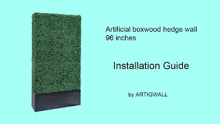 Artificial boxwood 96 inches hedge installation guide