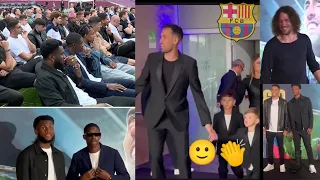 Respect 🔥, Barcelona players storm Sergio Busquets final farewell, Puyol arrives, Dembele,Kounde...