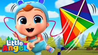 This Is The Way We Fly A Kite | Little Angel Kids Songs & Nursery Rhymes