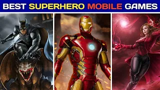 10 Best SUPERHERO Mobile Games for ANDROID 😍🤩 | Ironman, Superman, Avengers & more | Android & iOS