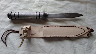 Homemade Leather Sheath (old style video)