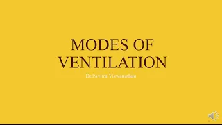 Modes of ventilation