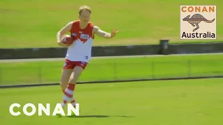 Conan Plays Australian Rules Football With The Sydney Swans | CONAN on TBS