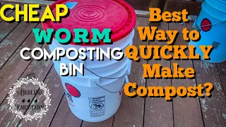 Easy, INEXPENSIVE Worm Composting! DIY Vermicomposting Bin