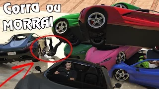 GTA V Online: CORRA OU MORRA! QUASE 100 CAMADAS DE CARROS NO BONECO