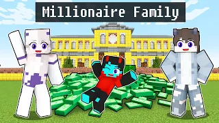 Adopted By MILLIONAIRE FAMILY in Minecraft!