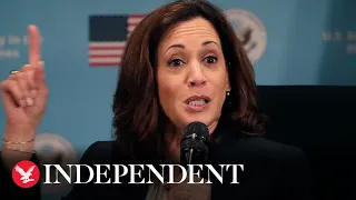 Live: Kamala Harris delivers keynote speech during visit to Palawan Island