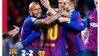 Barcelona vs Valencia 2 - 2 All Goals & Highlights  4/2/2019