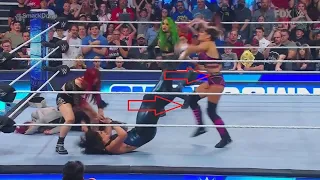 Super Strength Raquel Rodriguez Kicks Dakota Kai out Halfway Across the Ring on Smackdown 09.23.2022