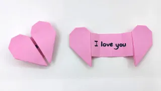 How To Make Origami Heart Note Paper, Making Valentine's Day Notes From Paper