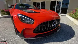 2021 MERCEDES-BENZ AMG GT BLACK SERIES V8 BITURBO IN MAGMABEAM ORANGE WALKAROUND BY DRIVING EMOTIONS