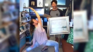 Exalted warrior: B.C. artist paints Sophie Gregoire Trudeau in yoga pose