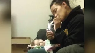Mom accused of smoking meth next to baby