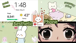 How to make your android phone aesthetic 💚✨️ Samsung Galaxy A73 🎀 setup & customization